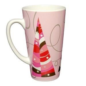 Starbucks 2004 Christmas Tree Holiday Mug Tall Pink
